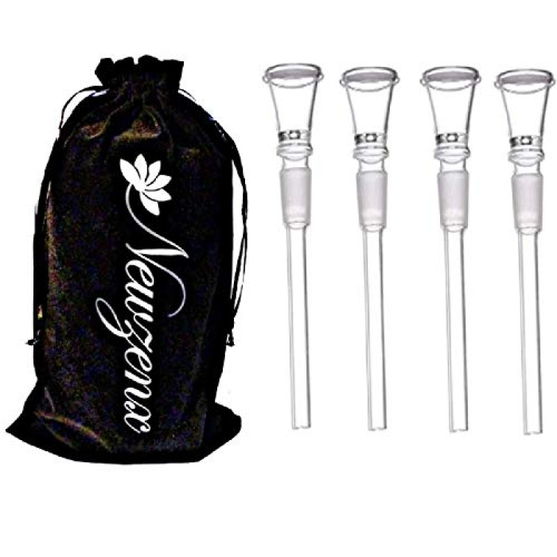 Newzenx Hookah Glass Bong Water Pipe Set of 4 | 12cm, Shooter