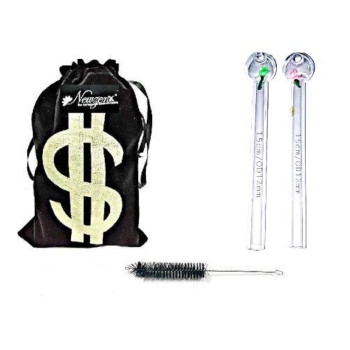 Newzenx 6" Oil Burner Smoking Rose Pipe | 2 Pcs Combo | 12mm/Tube | Pouch & Pipe Cleaner