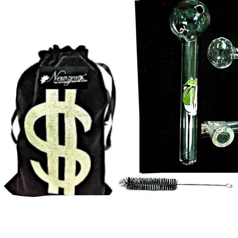 Newzenx Hulk Logo Oil Crystal Pipe 7 Inch | 19mm/18cm/3mm Glass