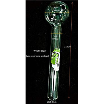 Newzenx Hulk Logo Oil Crystal Pipe 7" | 19mm/18cm/3mm | Pouch & Pipe Cleaner