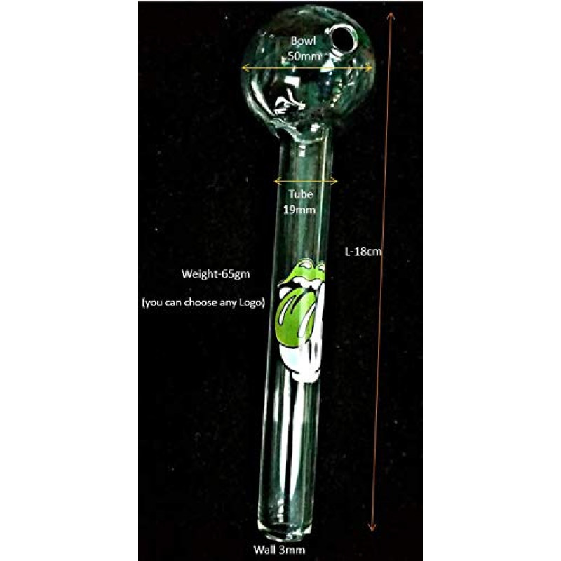 Newzenx Hulk Logo Oil Crystal Pipe 7 Inch | 19mm/18cm/3mm Glass