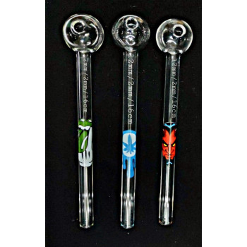Newzenx 6 Inch Oil Crystal Pipe | 3 Pieces Combo | 3 Different Sign | Pipe Cleaner & Pouch