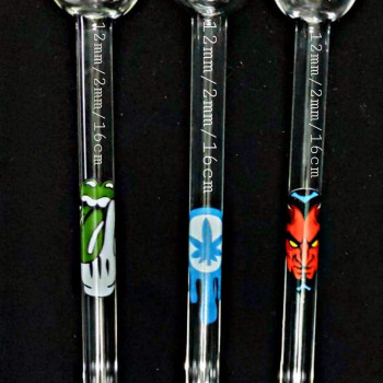 Newzenx 6 Inch Oil Crystal Pipe | 3 Pieces Combo | 3 Different Sign | Pipe Cleaner & Pouch