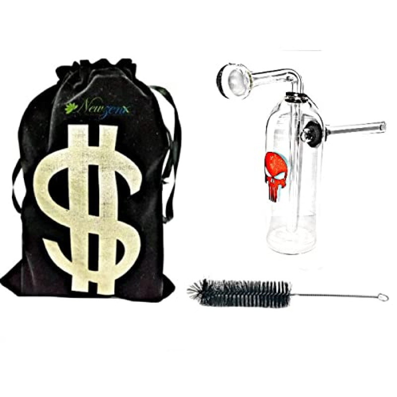 Newzenx Glass Oil Burner Honey Devil Logo Crystal Bong 5.5 Inch