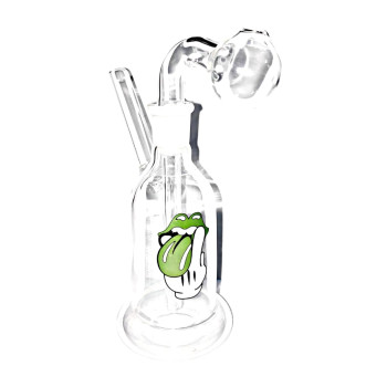Newzenx Glass Oil Burner Honey Hulk Bong | 14mm Joint/5.5" | Pouch & Accessories