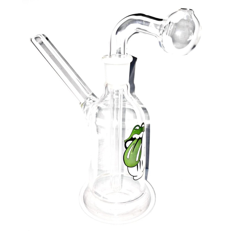Newzenx Glass Oil Burner Honey Hulk Design Bong | 14mm Joint/5.5"