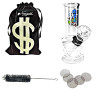 Newzenx Rick & Morty Water Pipe Glass Bong 4 Inch | Velvet Pouch