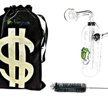 Newzenx 5" Glass Oil Burner Honey Pipe | Pouch & Accessories