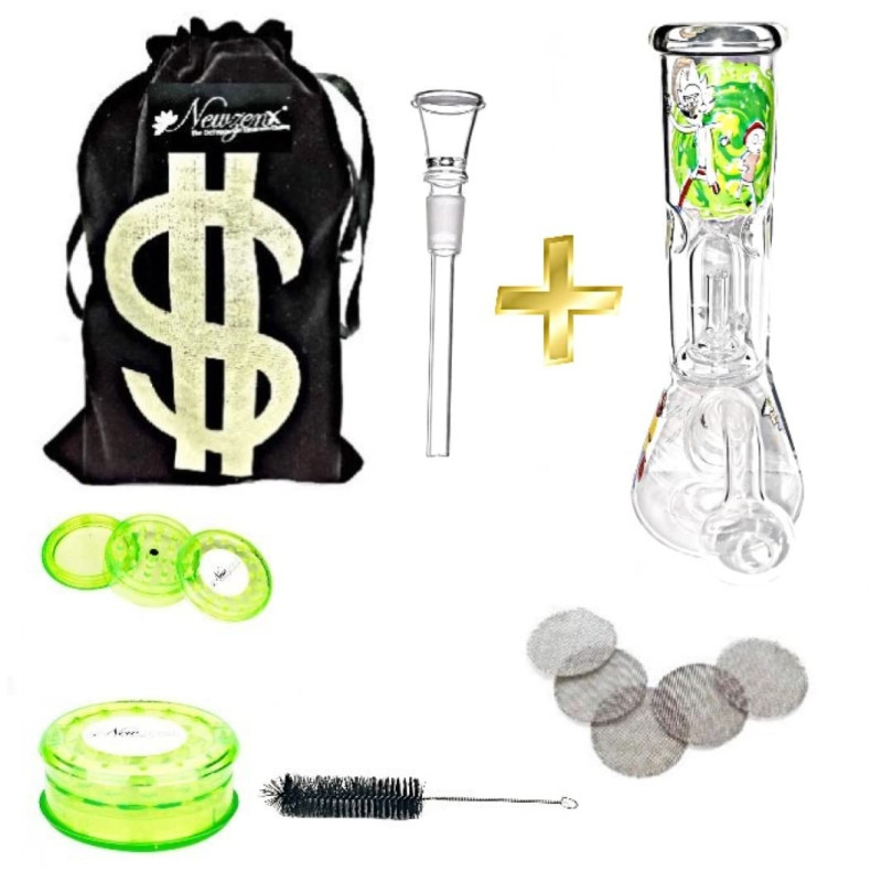 Newzenx Glass Percolator Ice Bong | 8 Inch for Oil/Honey/Herb