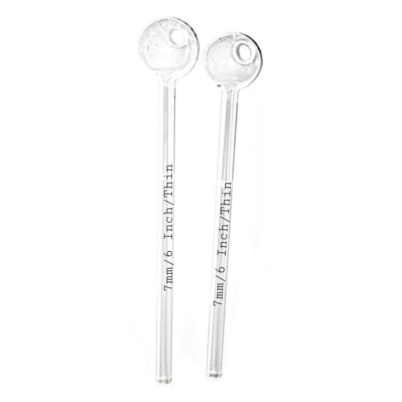 Newzenx Oil Crystal Honey Glass Pipe 4 Pcs Combo | 2 x 7mm/6" x 2 x 4"