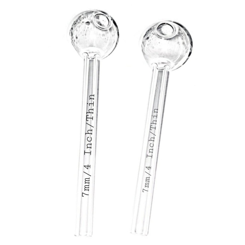 Newzenx Oil Crystal Honey Glass Pipe 4 Pcs Combo | 2 x 7mm/6" x 2 x 4"