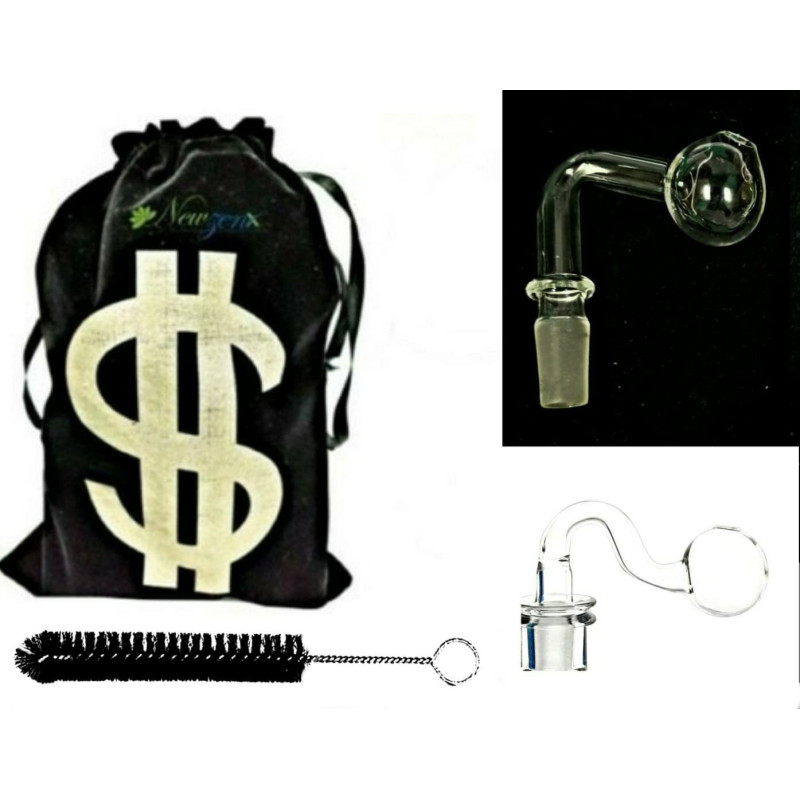 Newzenx Glass Oil Burner Honey Pipe | 12mm/3 Inch Male Connector