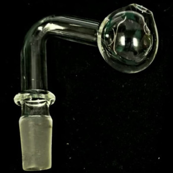 Newzenx Glass Oil Burner Honey Pipe | 12mm/3 Inch Transparent Male Connector | Pouch