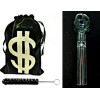 Newzenx 4" 25mm Oil Meth Crystal Pipe Green Bowl | Ash Filter Botton