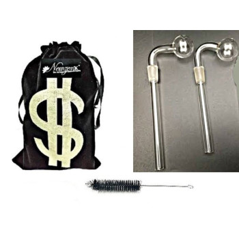 Newzenx Oil Meth Crystal Bong Shooter Joint | 14mm Male Connector | Pouch & Pipe Cleaner - 2 Pcs