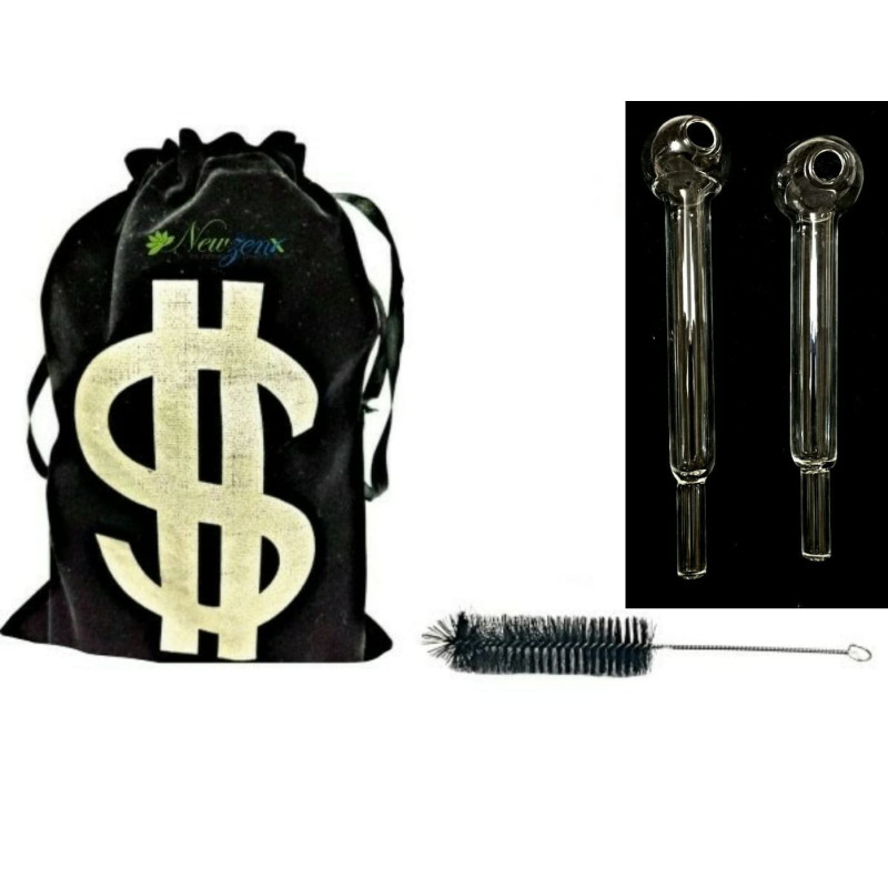 Newzenx Oil Meth Crystal Pipe Combo | 16mm/9mm/6 Inch/2 Pieces