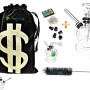 Newzenx Glass Leaf Handy Bong 4 Inch for Meth/Weed/Honey | Included Pouch & Accessories