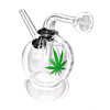 Newzenx Glass Leaf Handy Bong 4 Inch for Meth/Weed/Honey