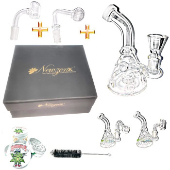 Newzenx 5.5 Inch Cutty Glass Showerhead Bongs for Honey/Oil/Meth/Weed