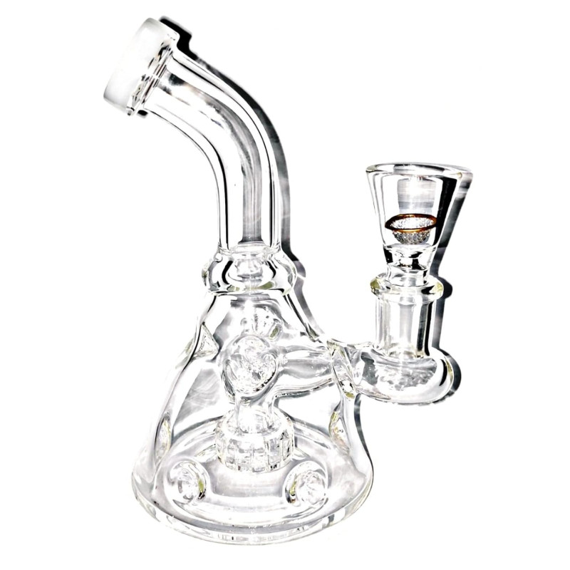 Newzenx 5.5 Inch Cutty Glass Showerhead Bongs for Honey/Oil/Meth/Weed