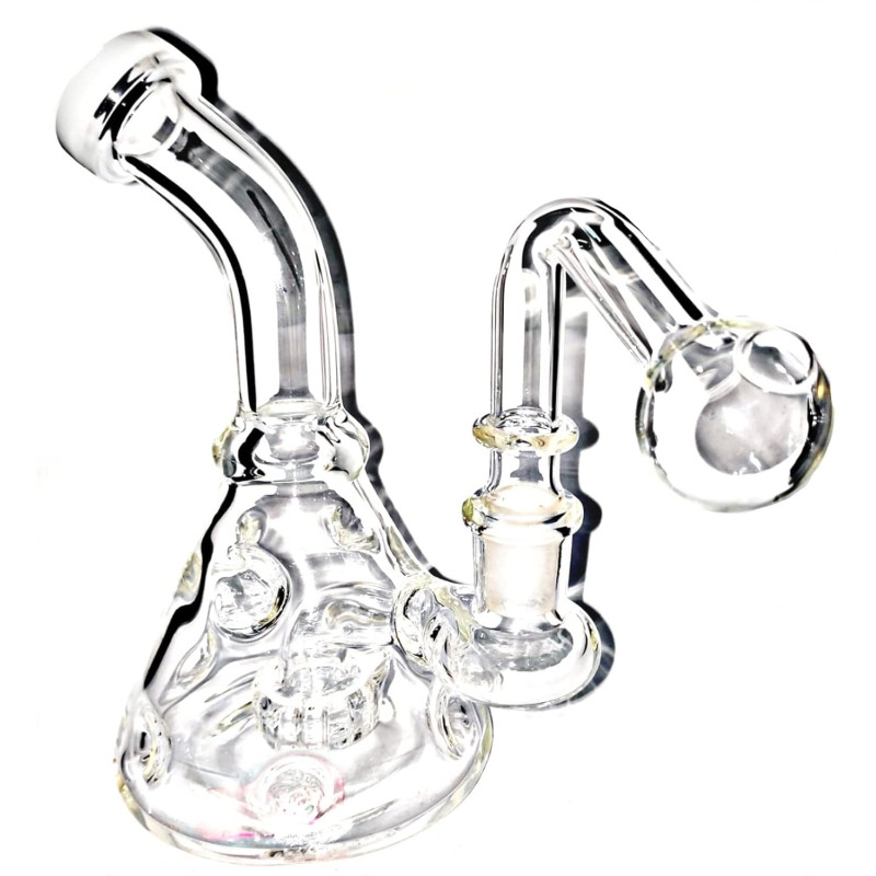 Newzenx 5.5 Inch Cutty Glass Showerhead Bongs for Honey/Oil/Meth/Weed