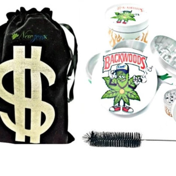 Newzenx Metal Herb Crusher White Backwoods Rick Monty Grinder | 42mm/4 Part, 1.6"