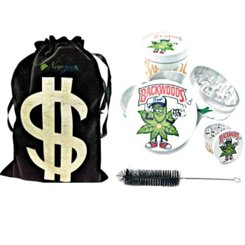 Newzenx Metal Herb Crusher White Backwoods Rick Monty Grinder | 42mm/4 Part, 1.6"