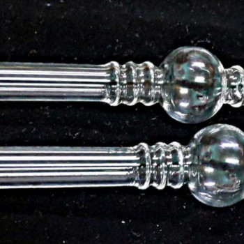 Newzenx Double Rings Oil Meth Crystal Pipe Combo | Pouch & Pipe Cleaner 12mm/6"/2 Pcs