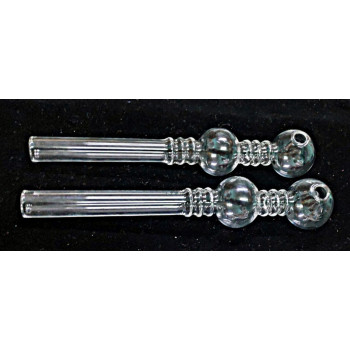 Newzenx Double Rings Oil Meth Crystal Pipe Combo | Pouch & Pipe Cleaner 12mm/6"/2 Pcs