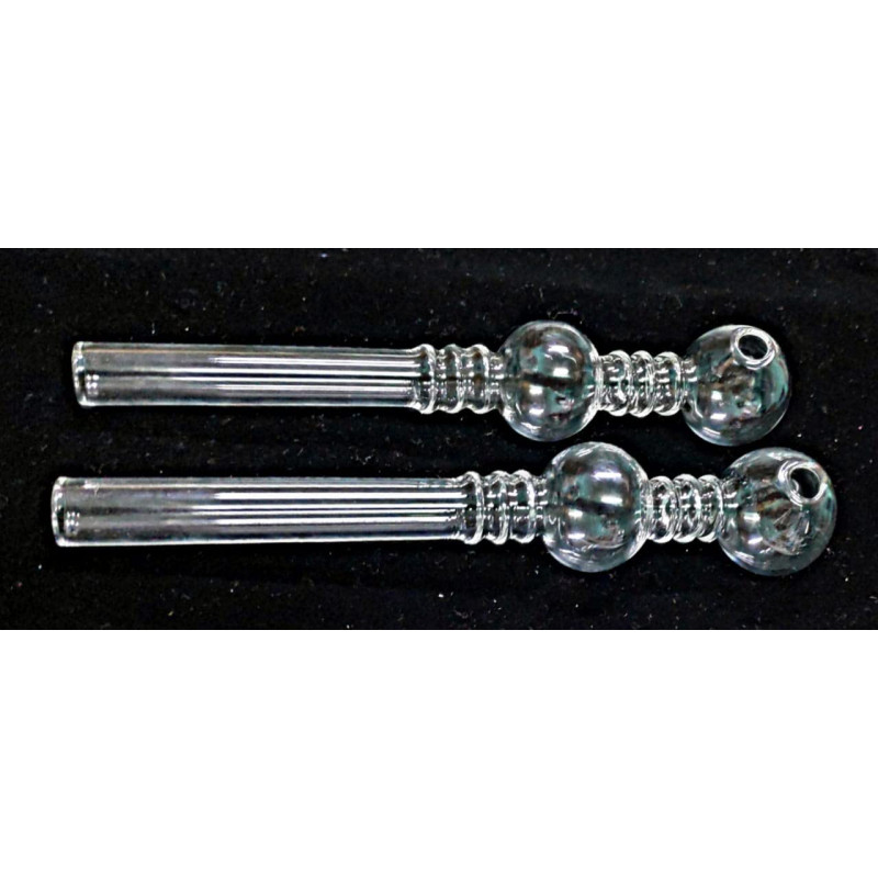 Newzenx Double Rings Oil Meth Crystal Pipe Combo | 12mm/6 Inch/2 Pcs