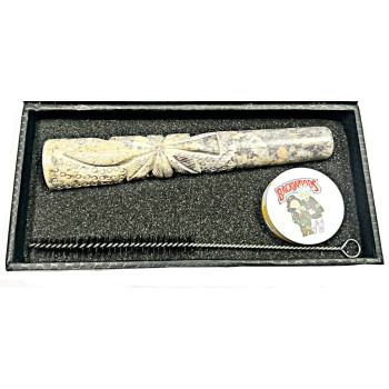 Newzenx Handcrafted Sadhu Baba Hookah Chillum Leaf | 6" | Pipe Cleaner & Herb Crusher