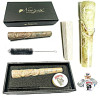 Newzenx 6" Stone Carved Hookah Chillum | Handcrafted | Herb Crusher