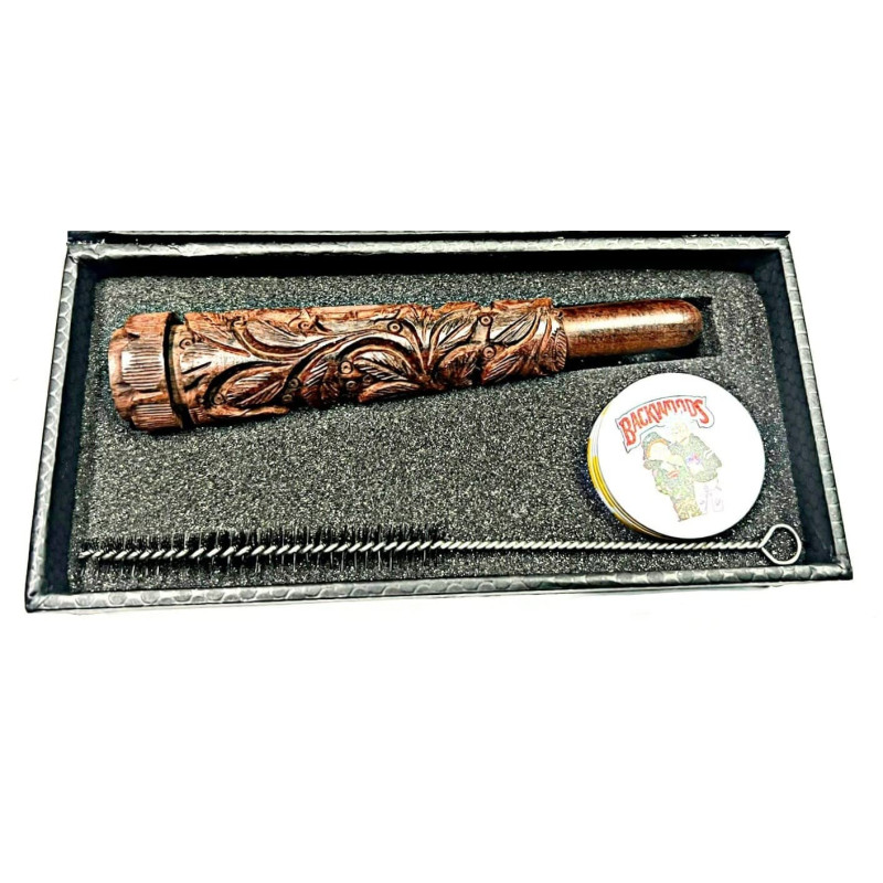 Newzenx Handcrafted Hookah Chillum | Rosewood Sadhu Baba - 6 Inch