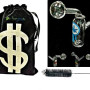 Newzenx Glass Oil Burner Meth/Honey Crystal Bong | 2.5 Inch/OD-22mm | Pouch & Accessories