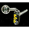 Newzenx Glass Oil Burner Meth/Honey Crystal Bong | 2.5 Inch/22mm