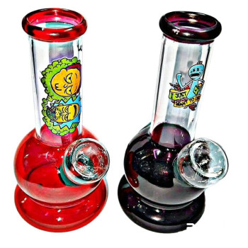 Newzenx 5 Inch Glass Mini Rick & Monty Bong Water Pipe Bong | Full Accessories & Pouch