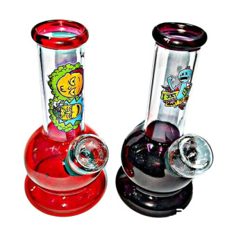 Newzenx 5 Inch Glass Mini Rick & Monty Bong Water Pipe Bong | Full Accessories & Pouch