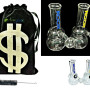 Newzenx Mini Glass ROOR Meth Crystal Oil Bong 5" | Water Pipe Bong | Pouch & Pipe Cleaner