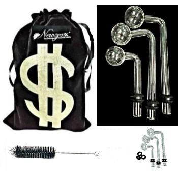 Newzenx Glass Meth Crystal Bong Shooter Combo | 9mm/3"/4"/5" | Pipe Cleaner