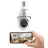 IFITech 1080p HD Smart Wi-Fi CCTV Home Security Camera | Indoor 360° Smart CCTV Camera | Bulb Camera | 256GB SD Card Support (Not Included) | Perfect for Home, Office Monitoring [2024 Model]