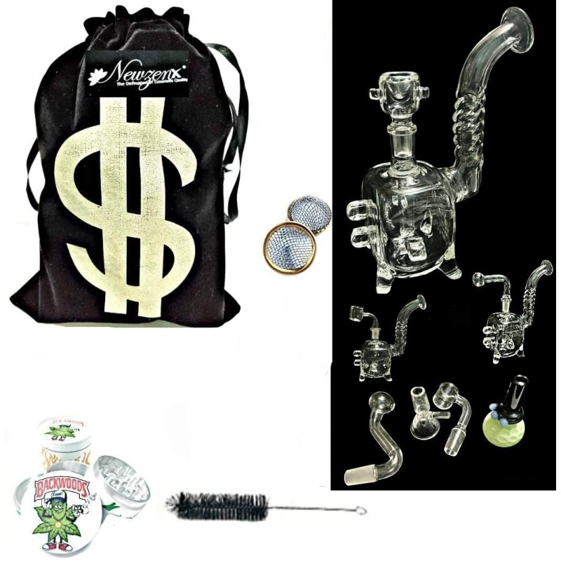 Newzenx Glass Duffused 8 Inch Squire Bong For Oil/Honey/Meth/Weed