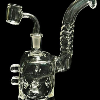 Newzenx Glass 8 Inch Squire Bong For Oil/Honey/Meth/Weed with Pouch