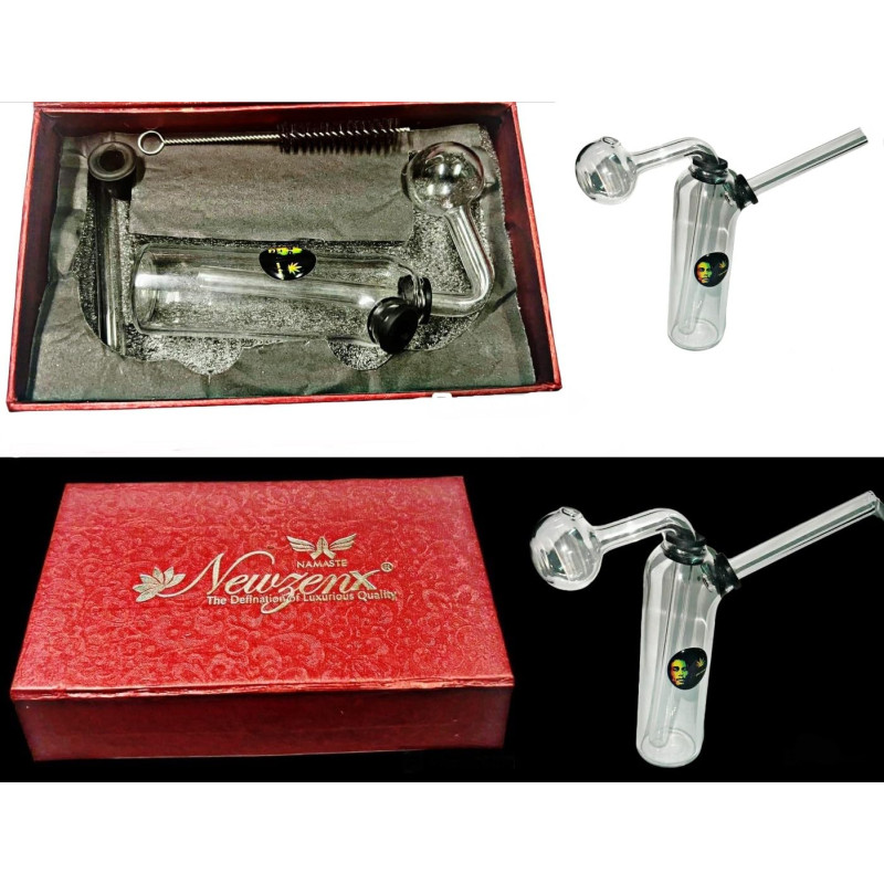 Newzenx 5 Inch Pyrex Glass Oil Burner Water Pipe Bong