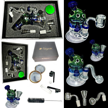 Newzenx Micky Mouse Glass Bong 5" | All-in-One Bong For Oil/Honey/Meth/Weed