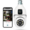securinnov 3MP Indoor WiFi Light Bulb Camera for Home Security | Smart LED Light Bulb CCTV Camera | Wireless Light Socket Bulb | Motion Detection | Mobile App Control (Bulb Camera)