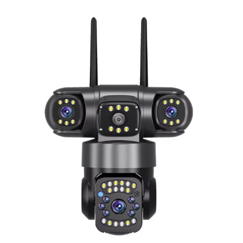 DDLC 4MP Smart WiFi Bulb CCTV Camera | 360° Panoramic View | HD Night Vision | Motion Detection | Two-Way Audio | Wireless WiFi Bulb Camera for Home Indoor with Mobile App V380 Pro (Bulb Camera)