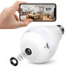 DDLC 4MP Indoor WiFi Light Bulb Camera for Home Security with 360° View | Smart LED Wireless Light Socket Bulb | Motion Detection & Mobile App V380 Pro (Bulb Camera)