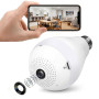 DDLC 4MP Indoor WiFi Light Bulb Camera for Home Security with 360° View | Smart LED Wireless Light Socket Bulb | Motion Detection & Mobile App V380 Pro (Bulb Camera)