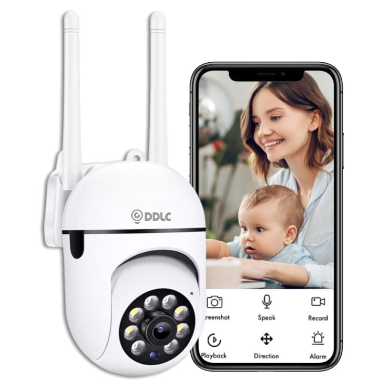 DDLC 4MP/8MP WiFi Smart Light Bulb Camera for Home | Full HD | Color Night Vision | Two Way Audio | Wireless Indoor Security Camera with Mobile App V380 Pro (Dual Lens Light Camera)