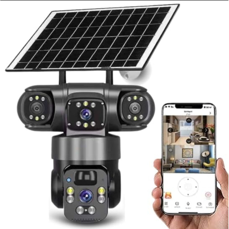 DDLC 4MP/8MP WiFi Smart Light Bulb Camera for Home | Full HD | Color Night Vision | Two Way Audio | Wireless Indoor Security Camera with Mobile App V380 Pro (Dual Lens Light Camera)
